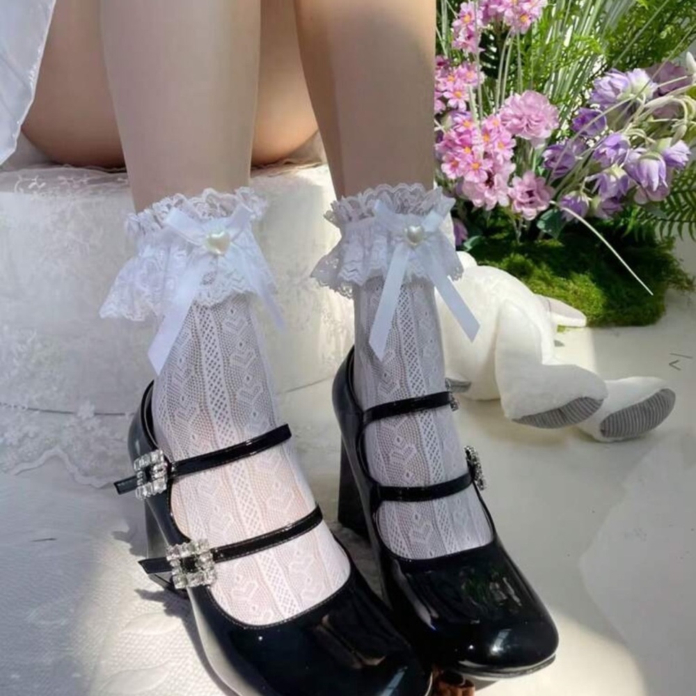 Cute Frilly Lace Socks for Soft-Girl Outfits